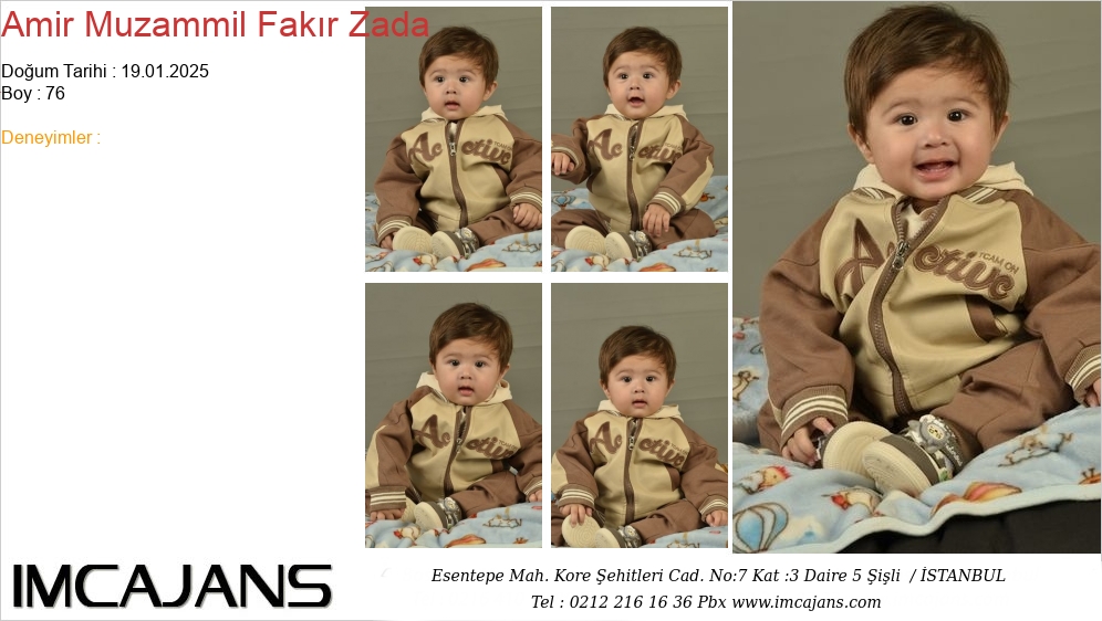Amir Muzammil Fakr Zada - IMC AJANS