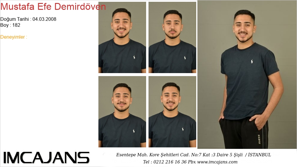 Mustafa Efe Demird�ven - IMC AJANS