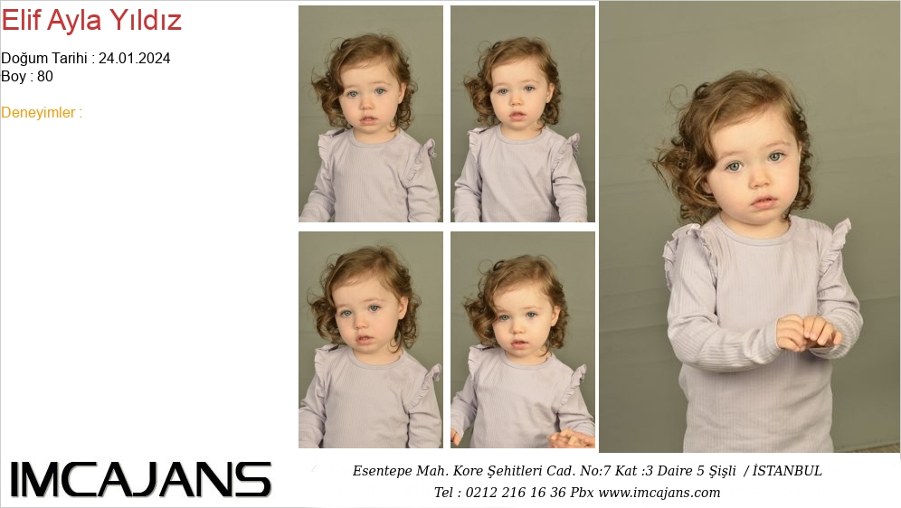 Elif Ayla Y�ld�z - IMC AJANS