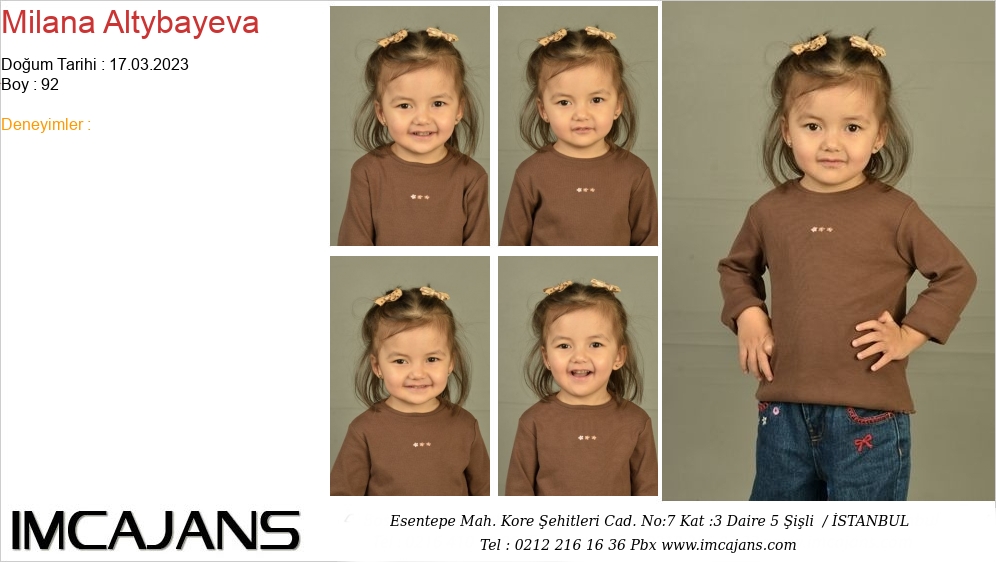 Milana Altybayeva - IMC AJANS