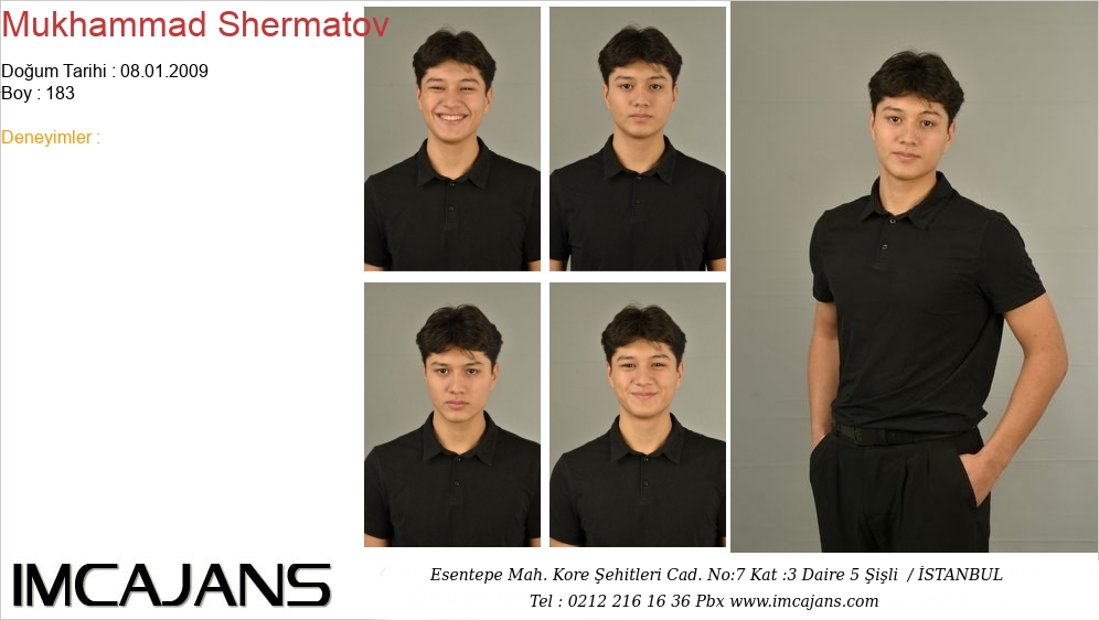 Mukhammad Shermatov - IMC AJANS