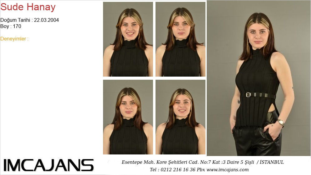 Sude Hanay - IMC AJANS