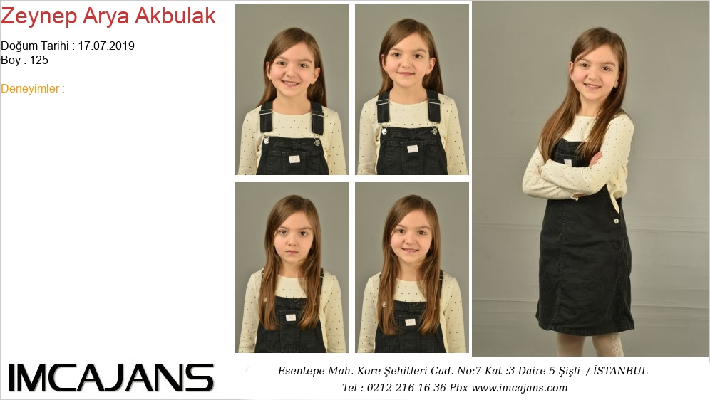 Zeynep Arya Akbulak - IMC AJANS