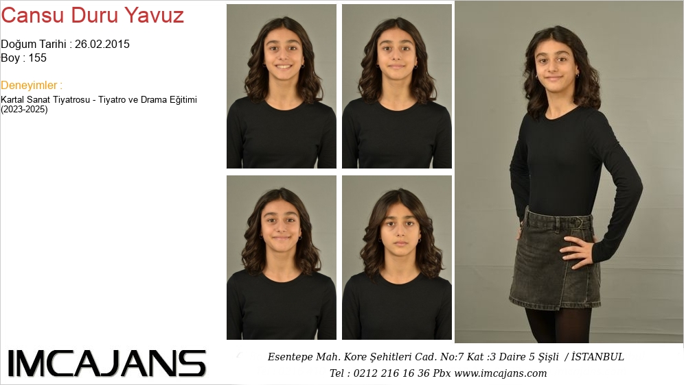 Cansu Duru Yavuz - IMC AJANS