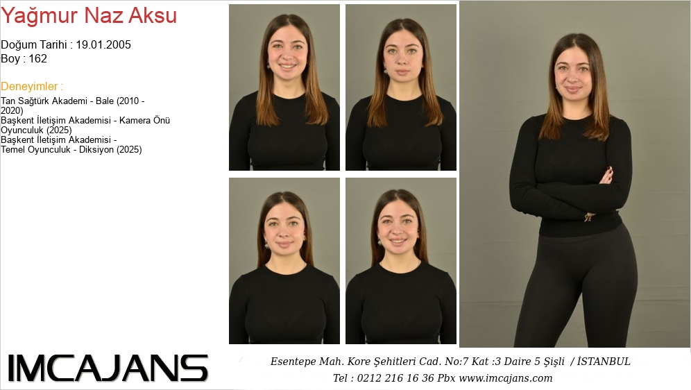 Ya�mur Naz Aksu - IMC AJANS