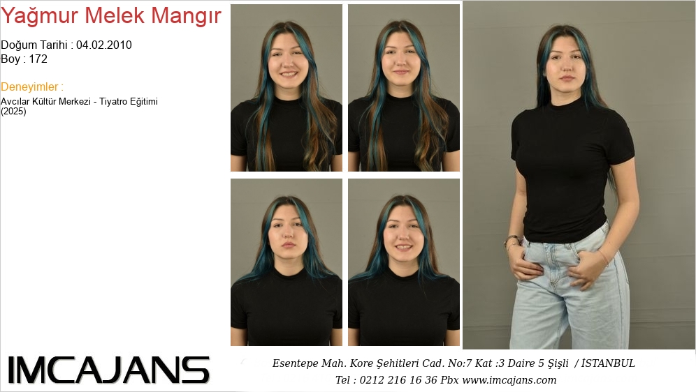 Ya�mur Melek Mang�r - IMC AJANS