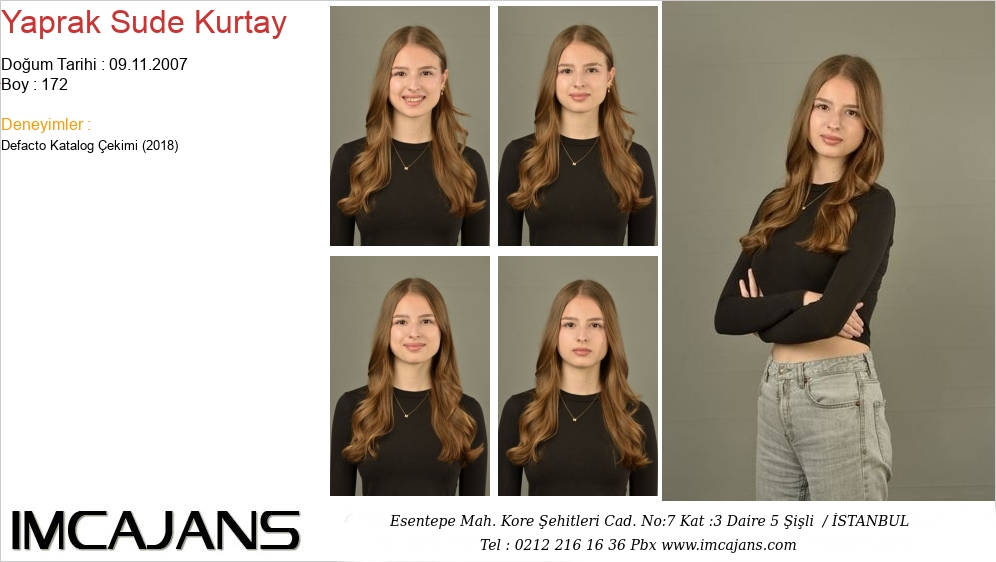 Yaprak Sude Kurtay - IMC AJANS