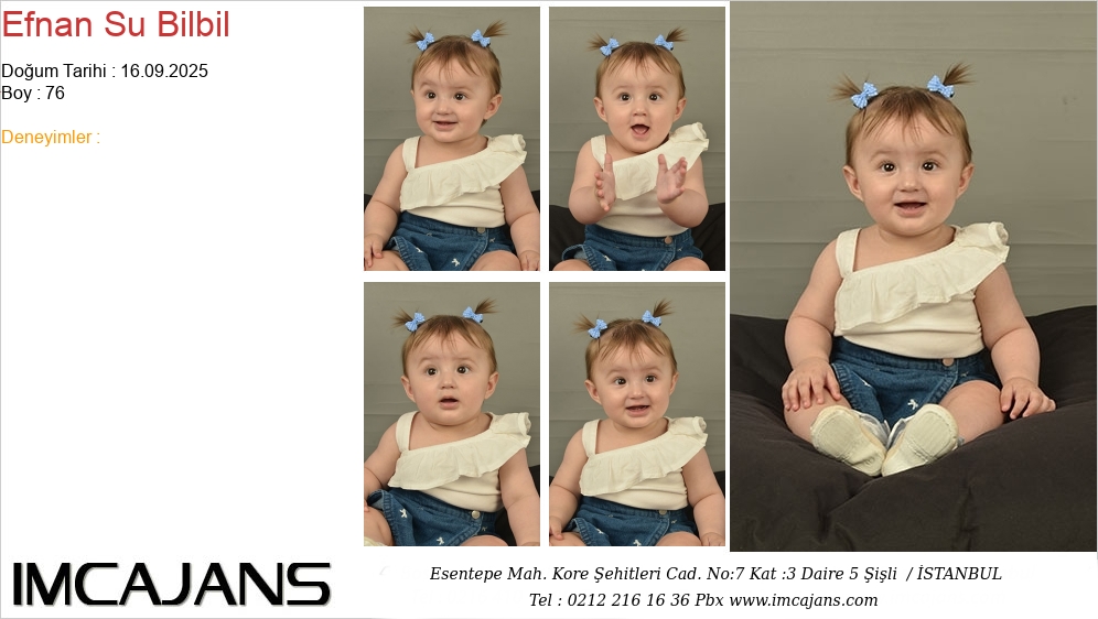 Efnan Su Bilbil - IMC AJANS