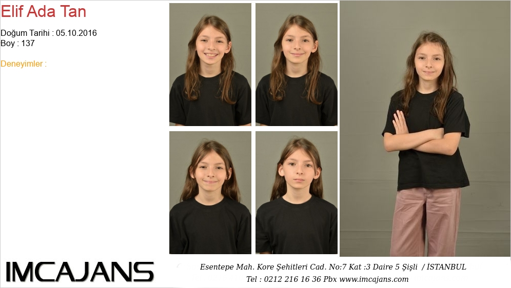 Elif Ada Tan - IMC AJANS