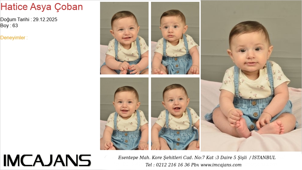 Hatice Asya �oban - IMC AJANS
