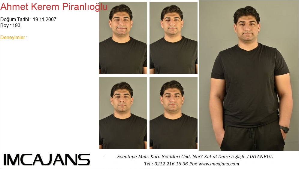 Ahmet Kerem Piranl�o�lu - IMC AJANS