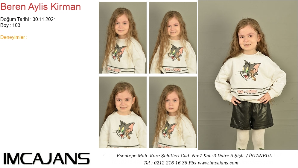 Beren Aylis Kirman - IMC AJANS