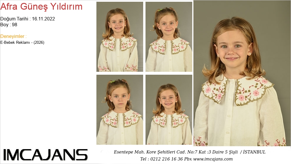 Afra G�ne� Y�ld�r�m - IMC AJANS