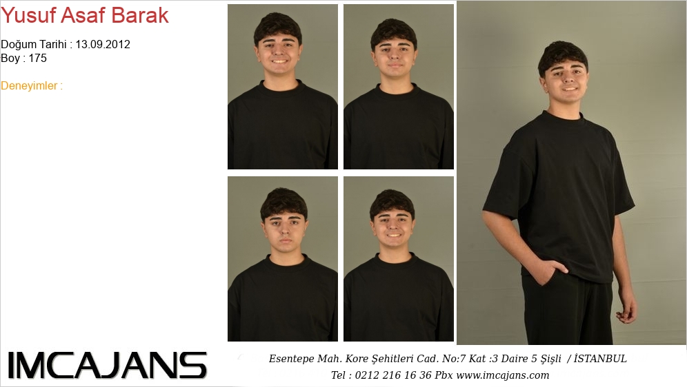 Yusuf Asaf Barak - IMC AJANS
